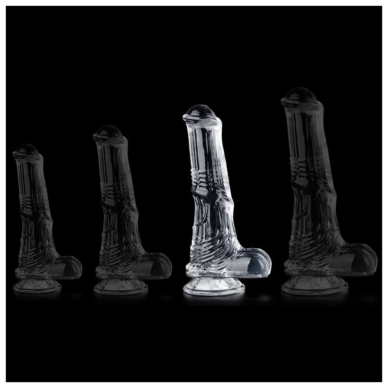 gode horse transparent whispy l 17 x 5cm