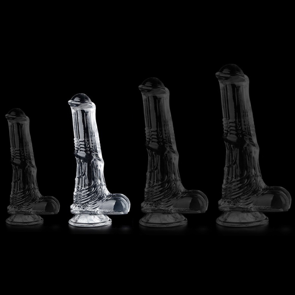 gode horse transparent whispy m 15 x 42cm