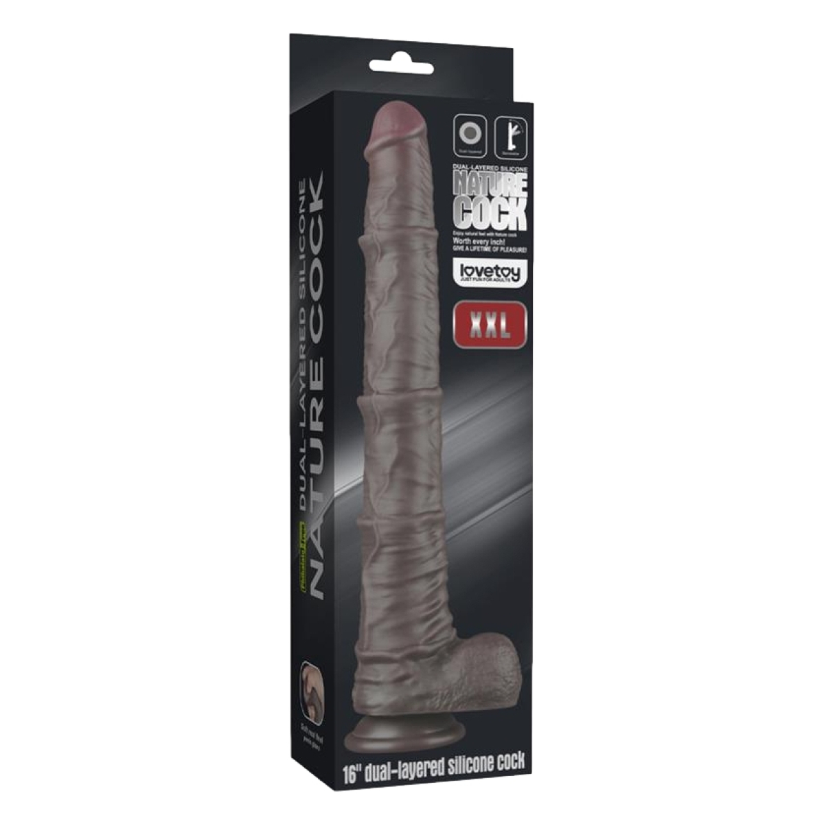 gode iksel cock 34 x 6 cm marron 1