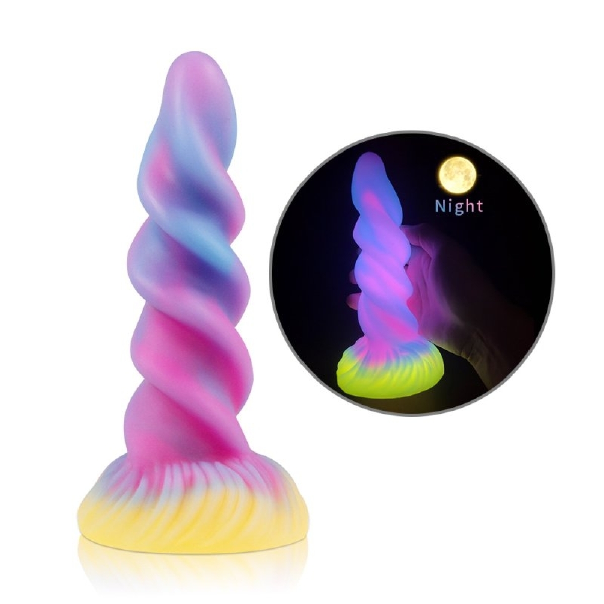 gode licorne spiral luminescent 17 x 55cm