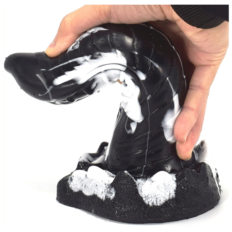 gode lizard 20 x 5cm noir blanc 1