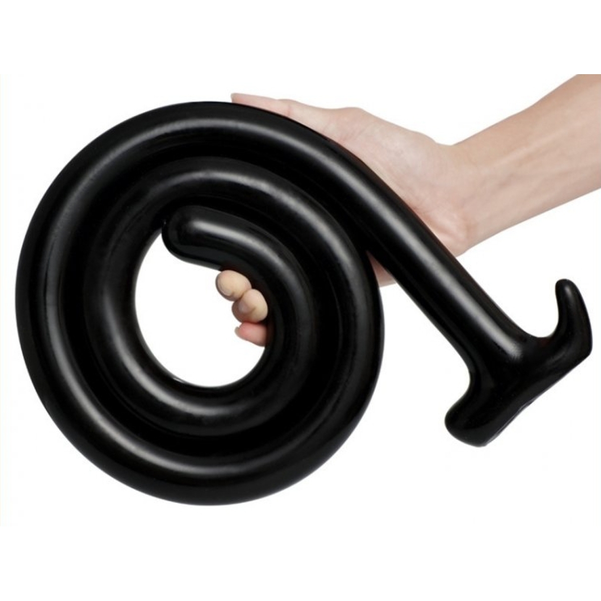 gode long mega snake 100 x 3cm noir 2