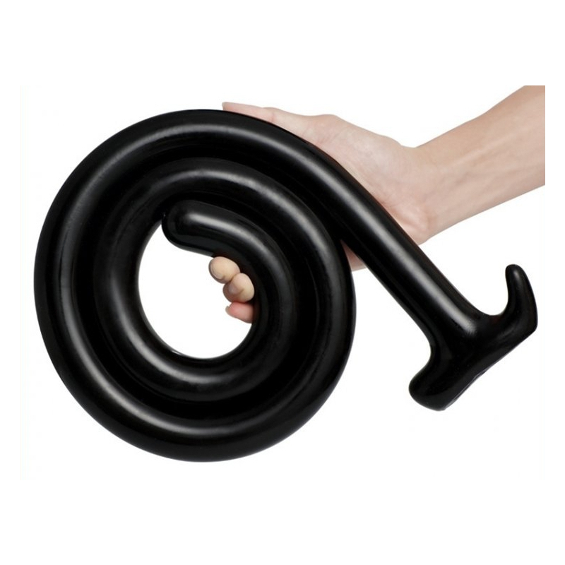 gode long mega snake 100 x 3cm noir 2