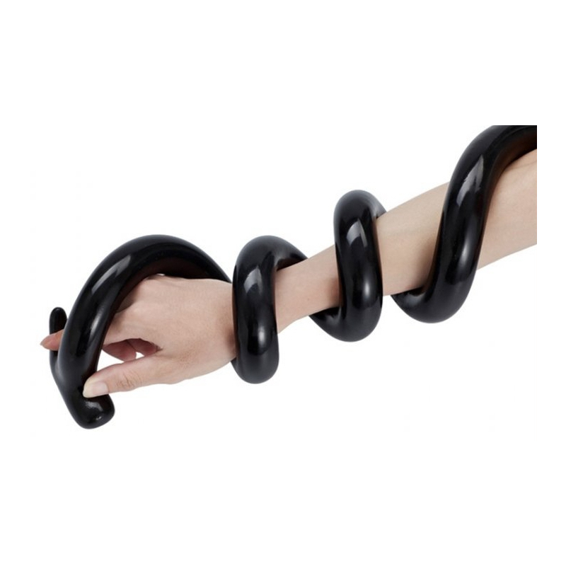 gode long mega snake 100 x 3cm noir 3