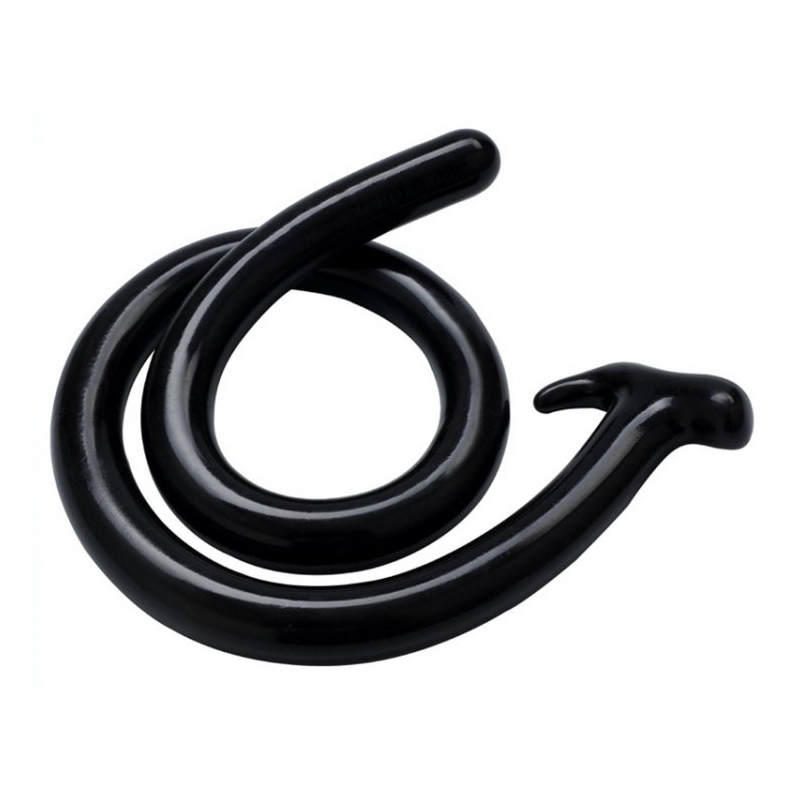 gode long mega snake 100 x 3cm noir 4
