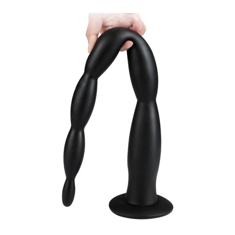 gode long scale beads l 50 x 5cm noir 2