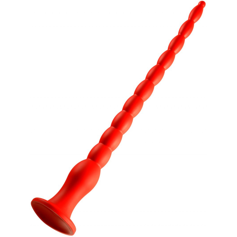 gode long stretch worm n6 60 x 6cm rouge
