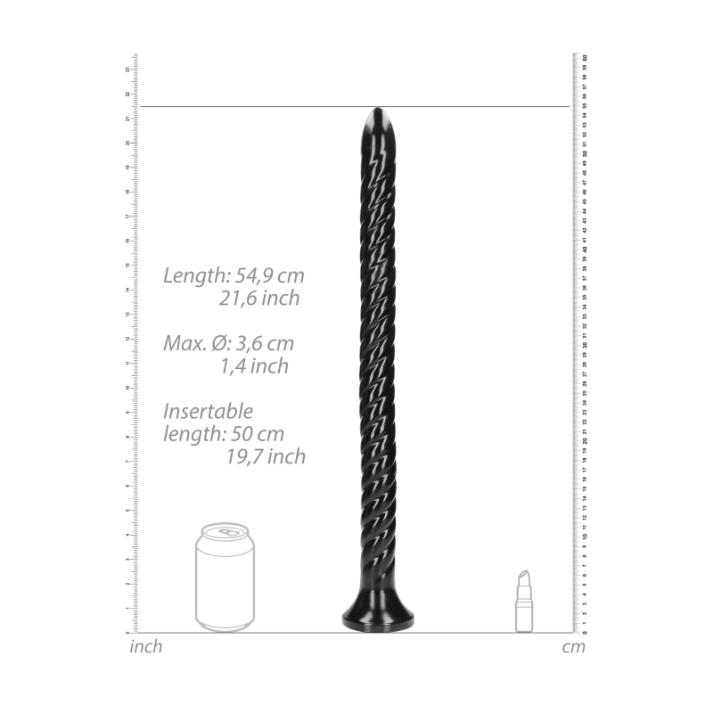 gode long swirled anal snake m 50 x 37cm 4 scaled