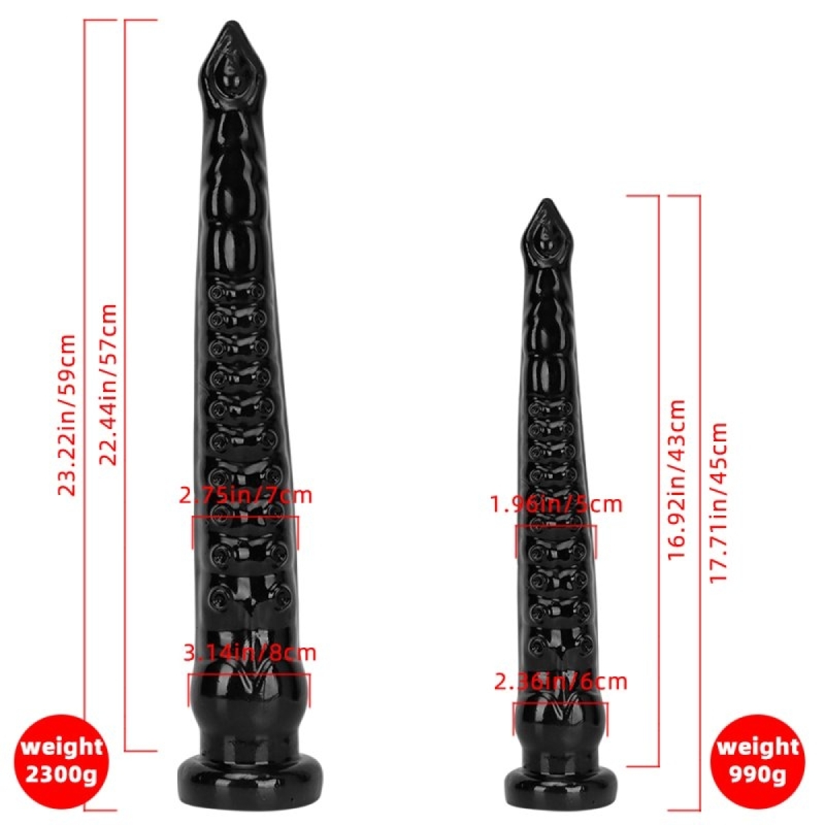 gode long tentacule piov m 56 x 85cm noir 5