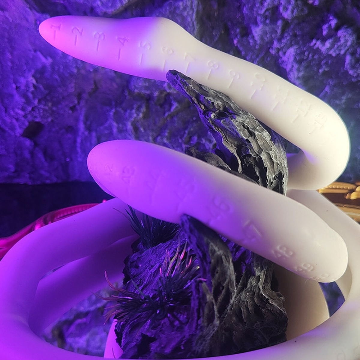 gode long ultra snake 120 x 27cm blanc 2