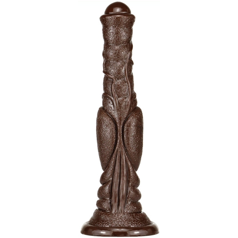 gode monster dog long 26 x 6cm marron fonce