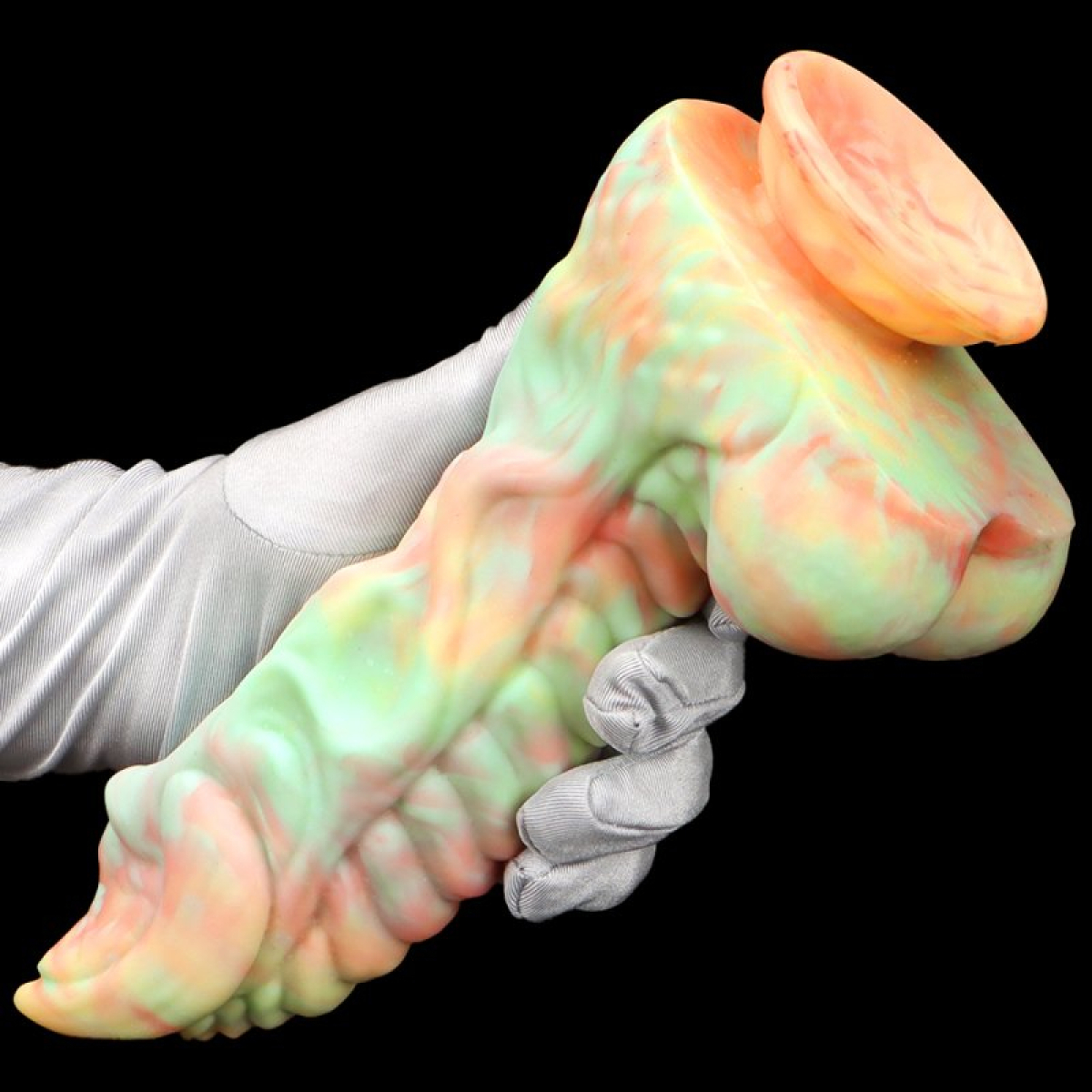 gode monster rutuk 17 x 6 cm rose vert 5