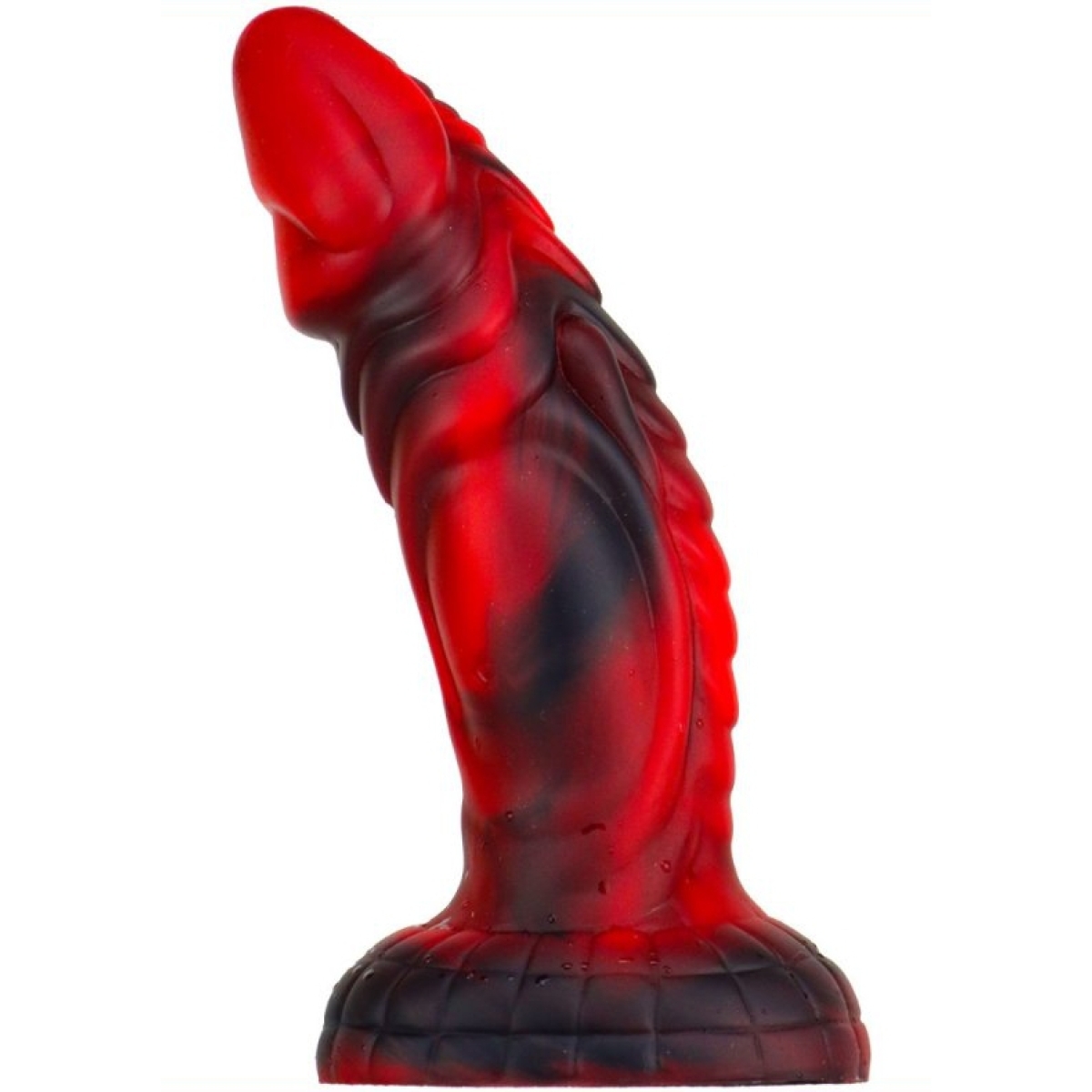 gode monster squax 18 x 55cm noir rouge