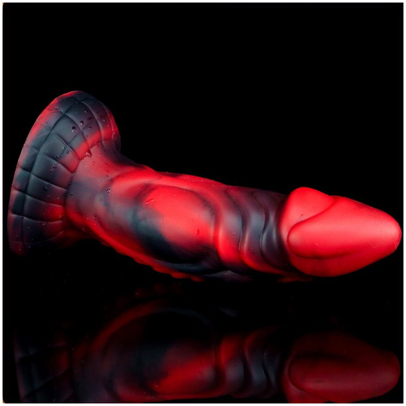 gode monster squax 18 x 55cm noir rouge 6