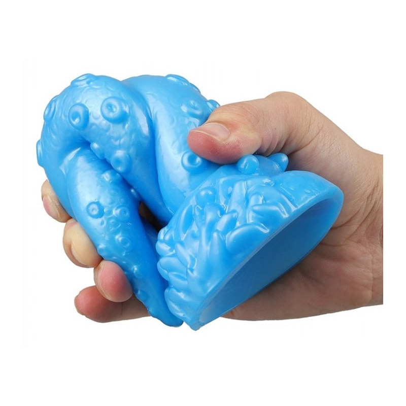 gode octopus 15 x 55cm bleu 2