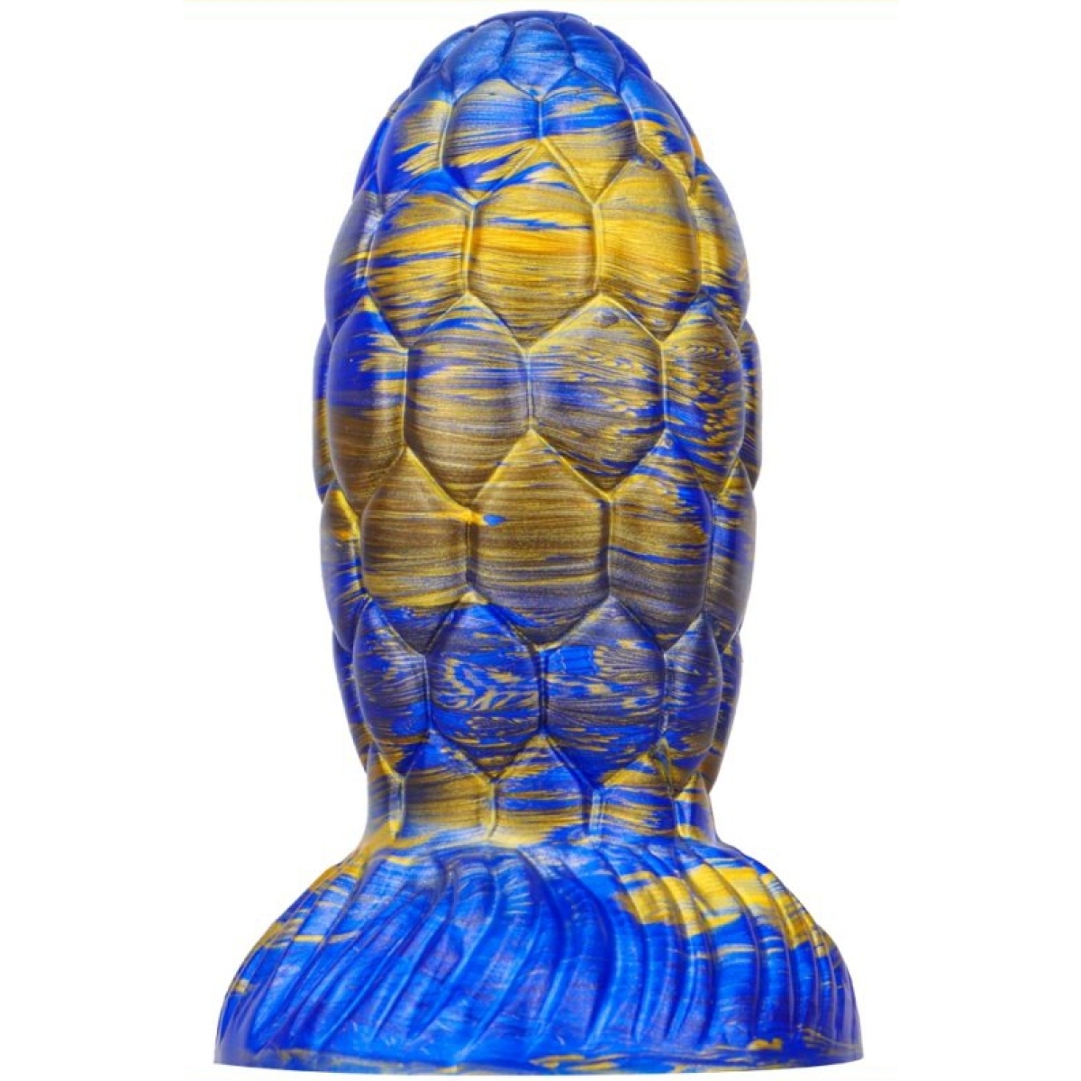 gode oeuf de dragon warnax 13 x 7cm bleu dore