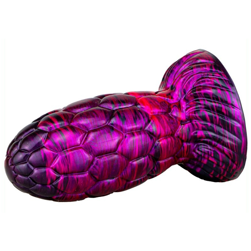 gode oeuf de dragon warnax 13 x 7cm violet noir 1