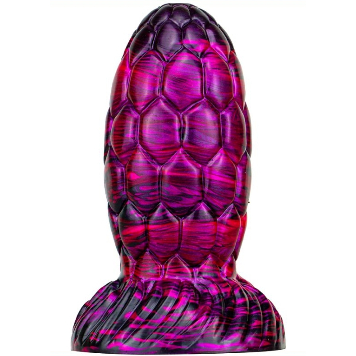 gode oeuf de dragon warnax 13 x 7cm violet noir