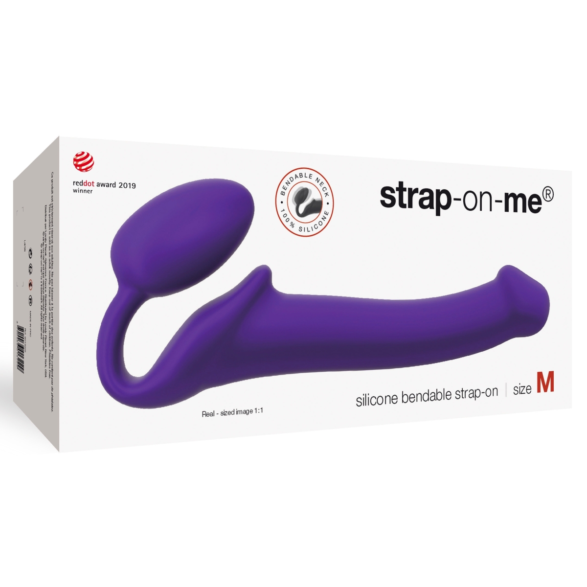 gode plug strap on me bendable m 16 x 4 cm violet 1