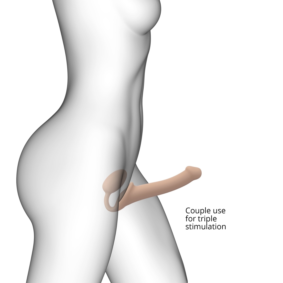 gode plug strap on me bendable xl 16 x 45cm vanille 4