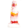 gode pythor 17 x 6cm blanc orange