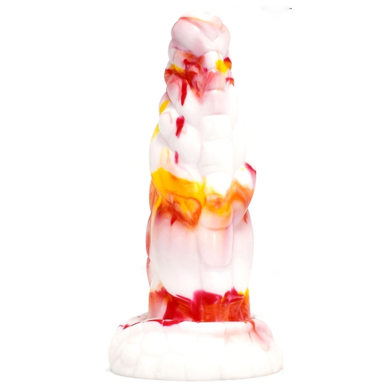 gode pythor 17 x 6cm blanc orange