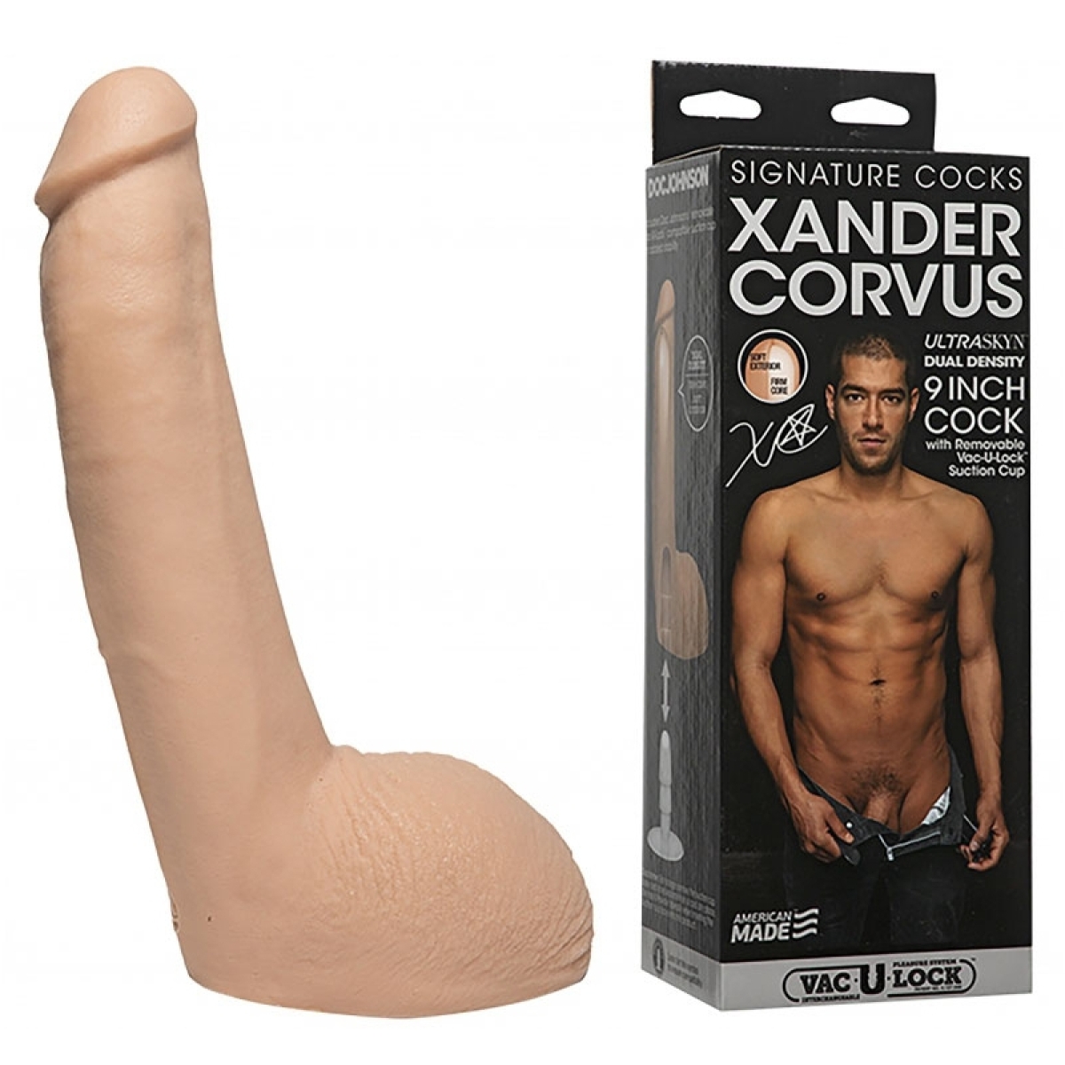 gode realiste acteur xander corvus 18 x 5 cm