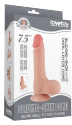 gode realiste avec bourses sliding skin 13 x 37cm 1