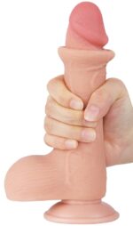 gode realiste avec bourses sliding skin 13 x 37cm