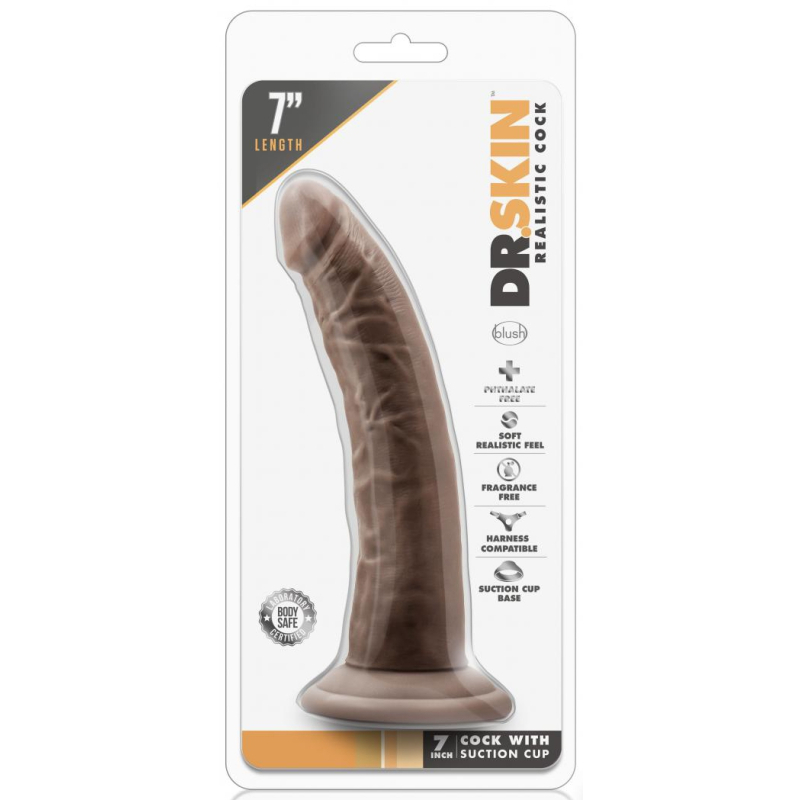 gode realiste cock long dr skin 17 x 4cm marron 1