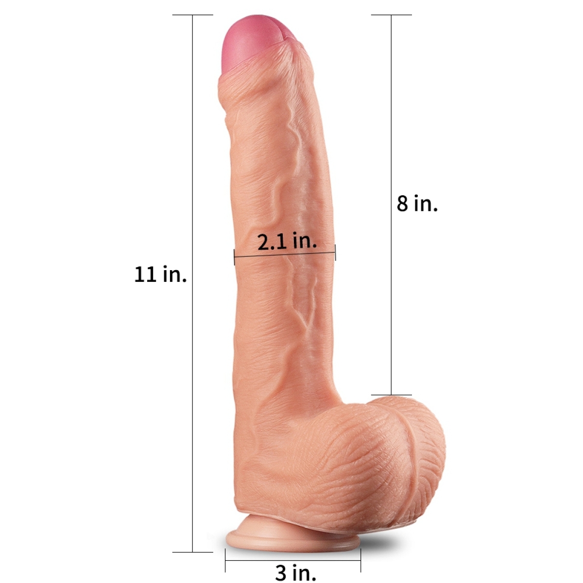 gode realiste king size nature cock 20 x 5cm 2