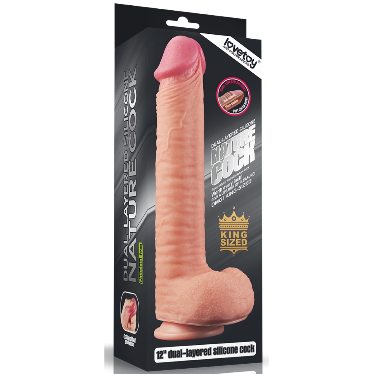 gode realiste king size xl nature cock 25 x 6cm 1 1