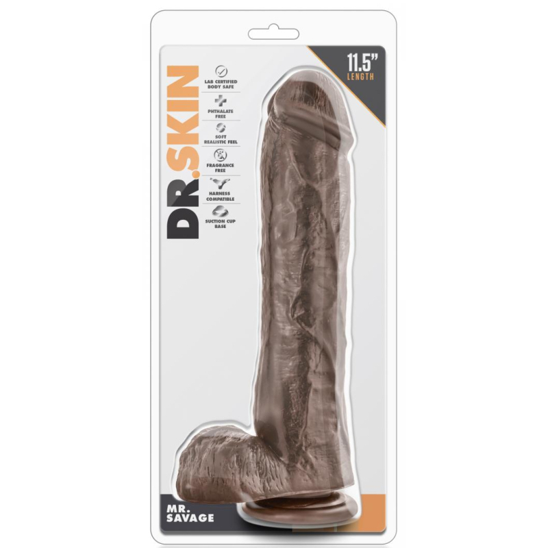 gode realiste mr savage dr skin 22 x55cm marron 1
