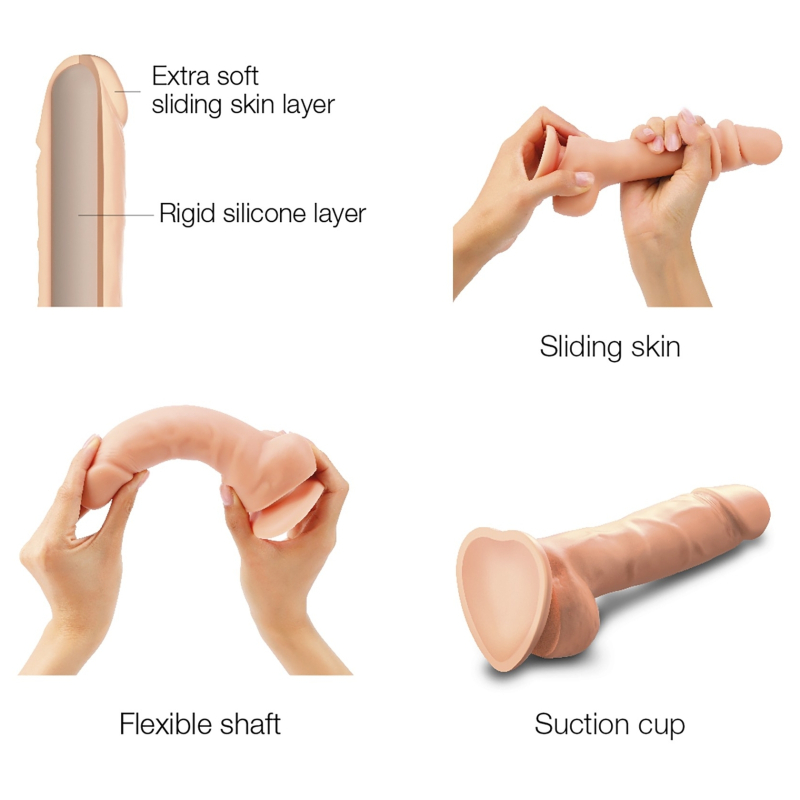 gode realiste sliding skin strap on me m 14 x 36cm 4