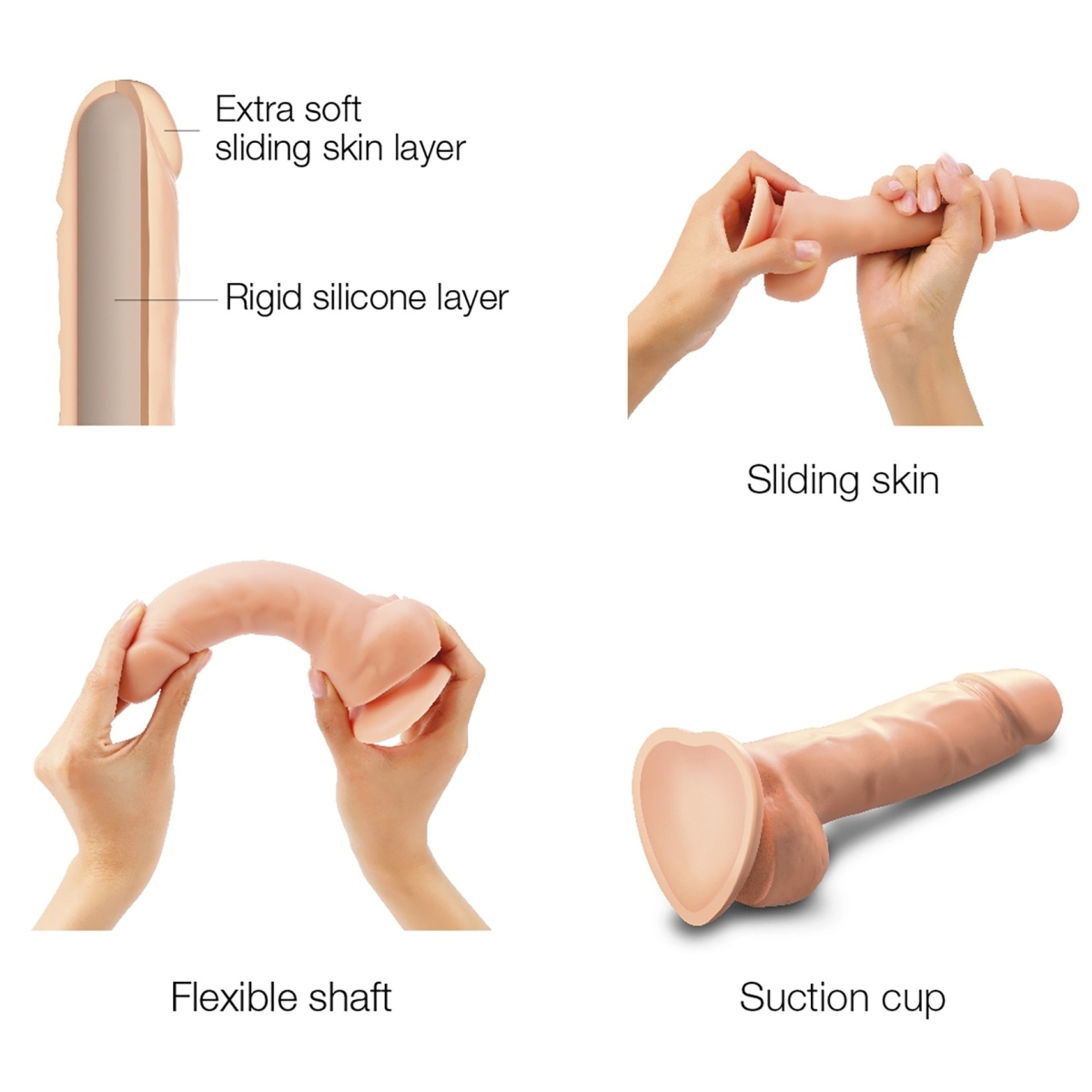 gode realiste sliding skin strap on me s 13 x 37cm 4