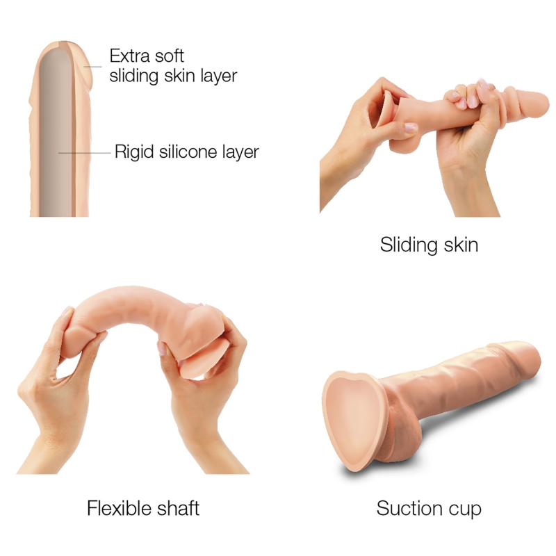 gode realiste sliding skin strap on me s 13 x 37cm 4