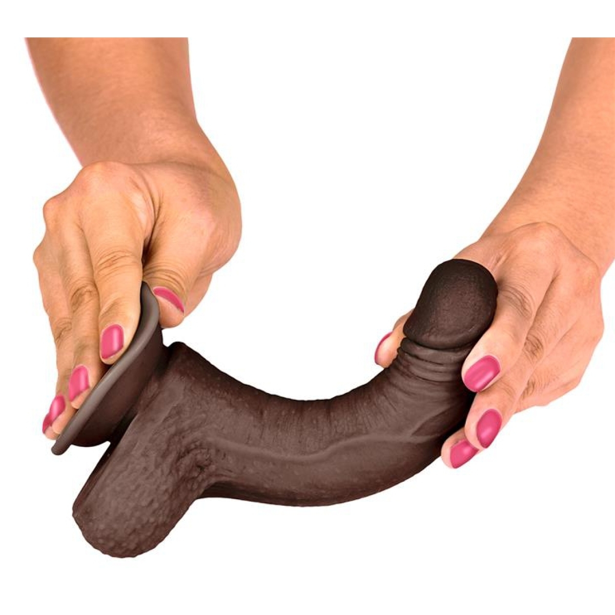 gode realiste slidy cock 125 x 38cm marron 4