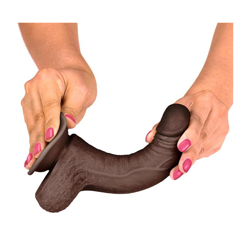 gode realiste slidy cock 125 x 38cm marron 4