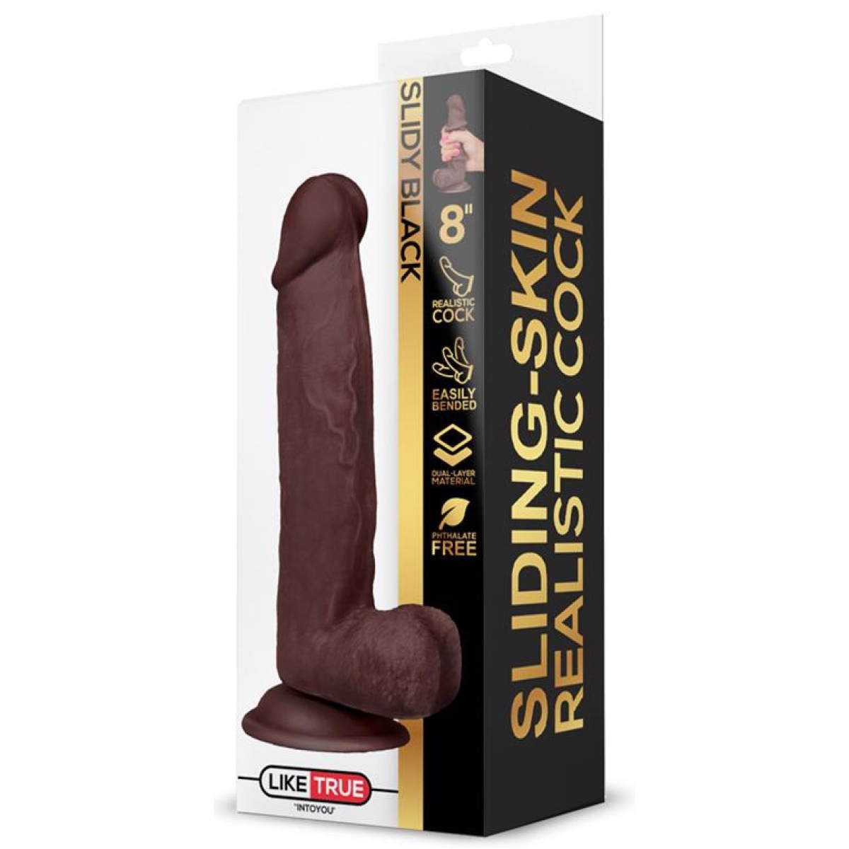 gode realiste slidy cock 15 x 4cm marron 1