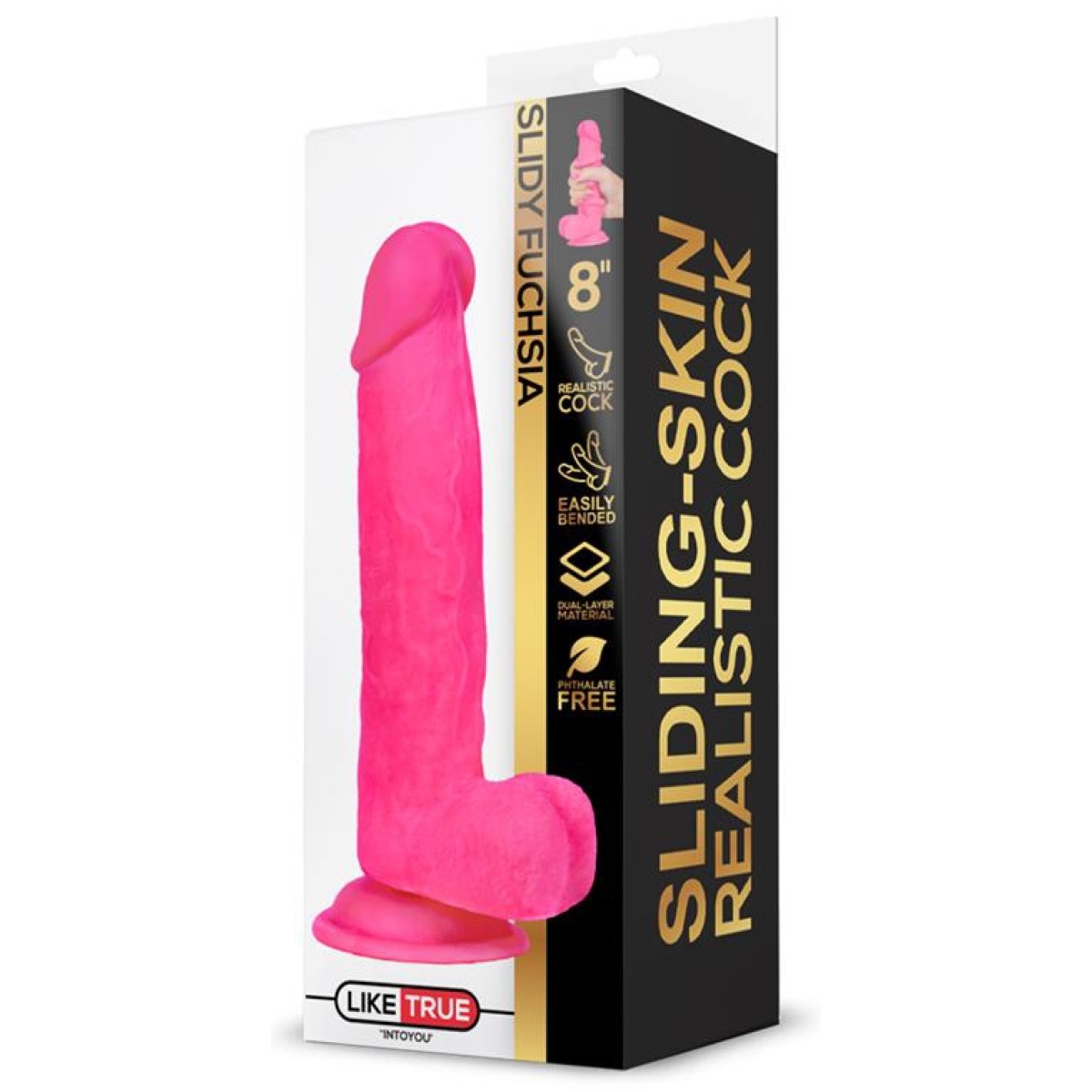 gode realiste slidy cock 15 x 4cm rose 1