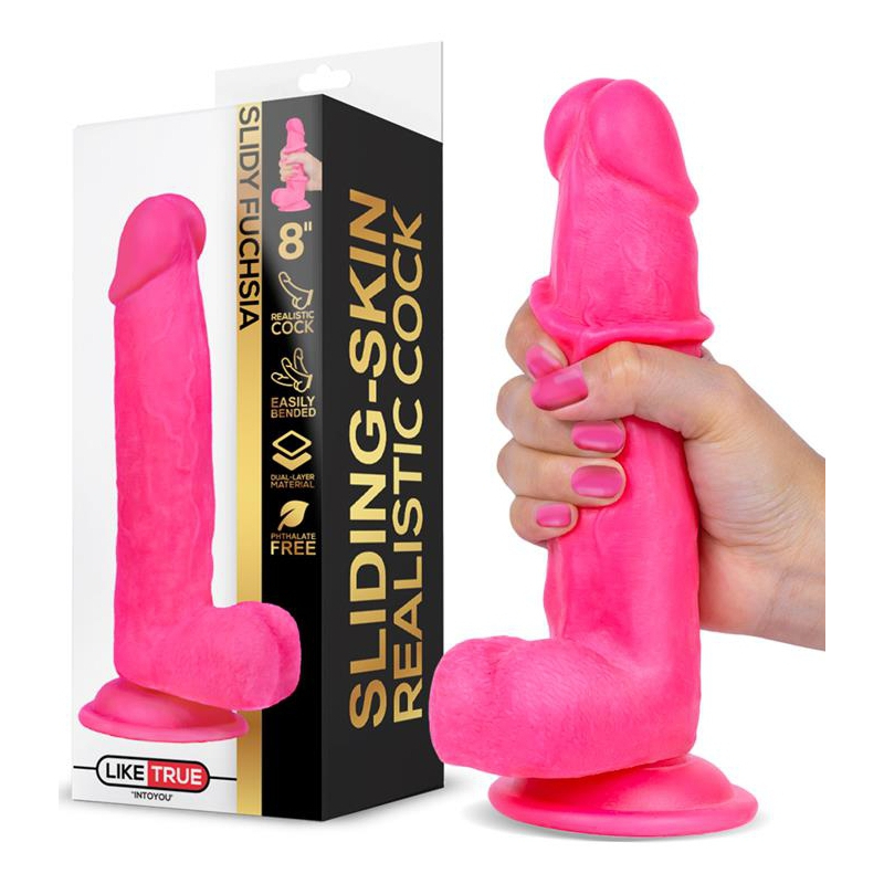 gode realiste slidy cock 15 x 4cm rose 6
