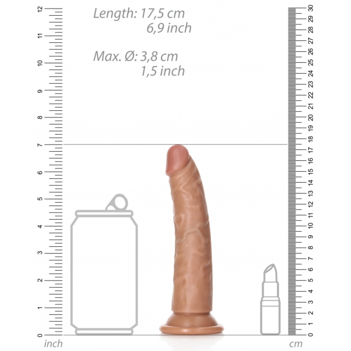 gode realiste slim dildo 155 x 38cm latino 6