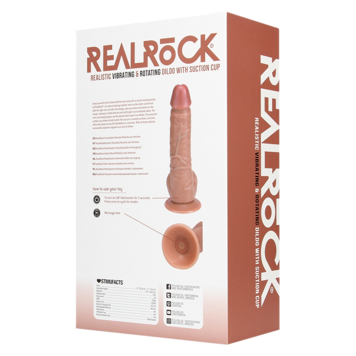 gode rotatif envy straight 17 x 44 cm latino 5