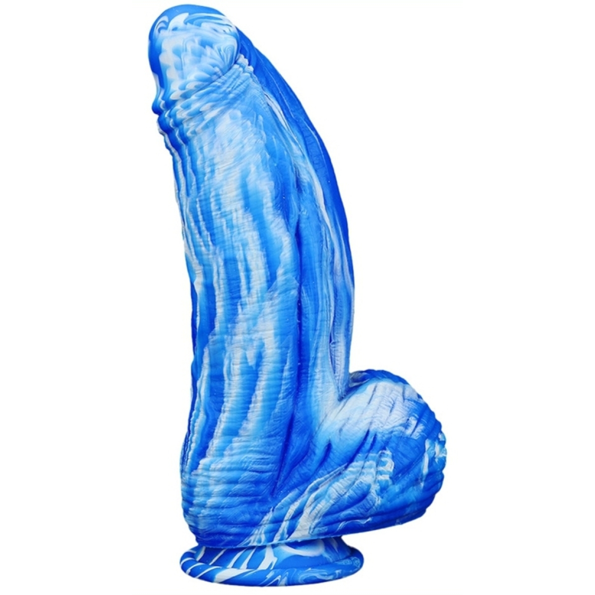 gode silicone fat dick 18 x 65cm bleu blanc
