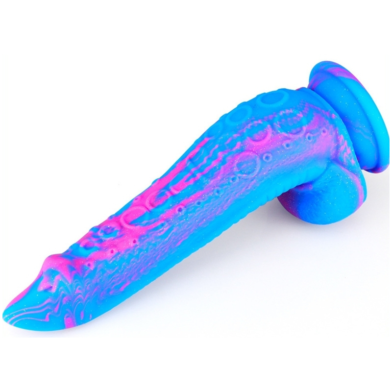 gode silicone inkipus 18 x 55cm bleu rose 1