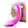 gode silicone meryl 18 x 5cm blanc rose 1