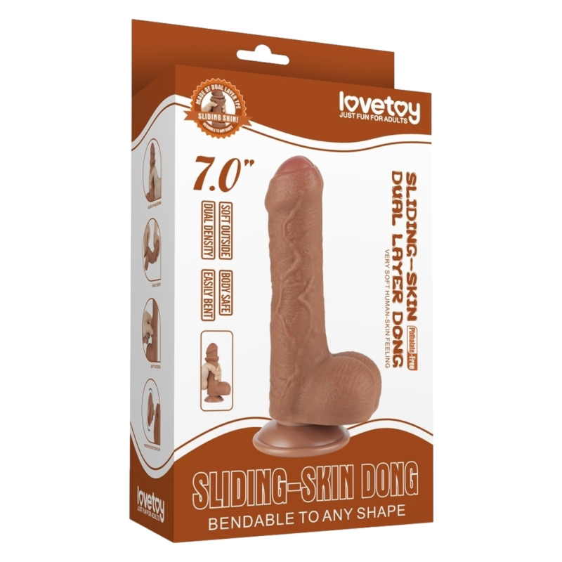 gode sliding skin 12 x 37cm marron 1