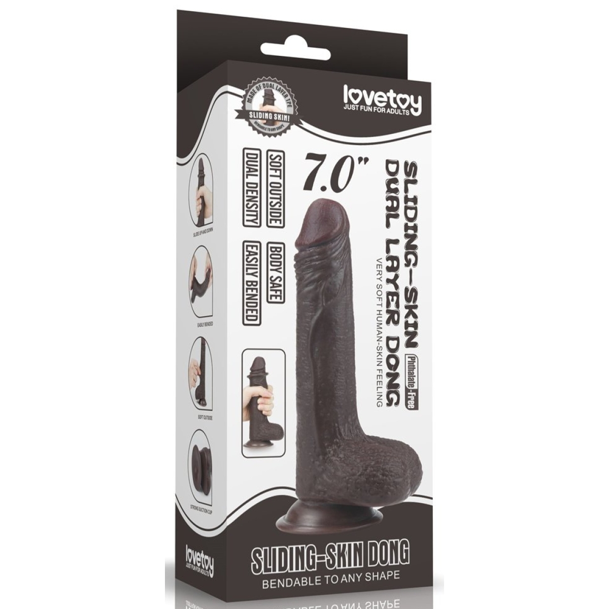 gode sliding skin 13 x 35cm marron 1