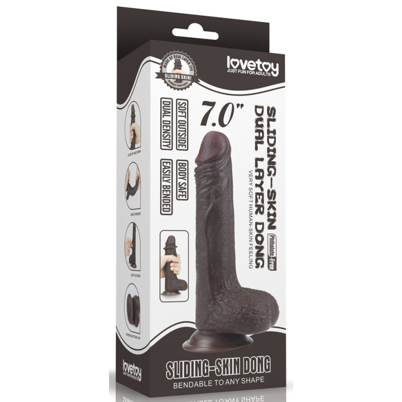 gode sliding skin 13 x 35cm marron 1