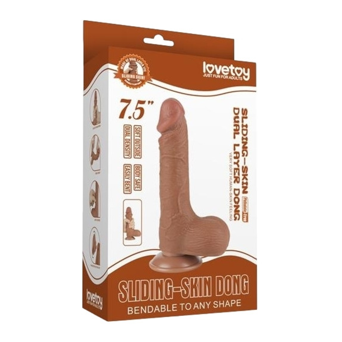 gode sliding skin 13 x 37cm marron 1